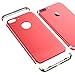 Produktbild VemMore kompatibel mit iPhone 7 Plus Hülle Hard Handyhülle Ultra Slim Dünn 360 Hardcase Full Body Case 3 in 1 Gold Bumper Schutz Schutzhülle Anti-Kratzer Protective Stoßfest PC Cover Matt - Rot