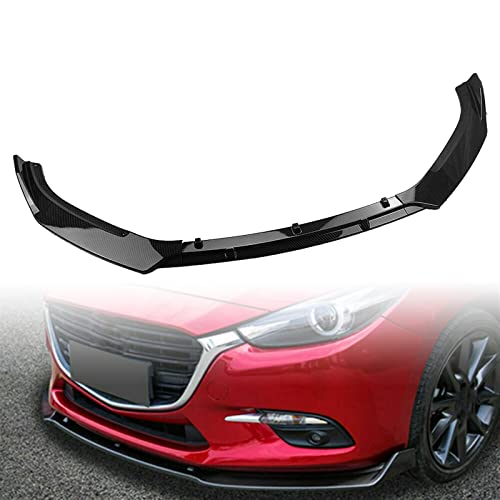 Pare-chocs avant spoiler pour Mazda 3 2014-2018 lame de protection look carbone inférieur