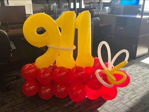 Image of 8 Balloon Numbers Birthday Decorations, 40In Yellow Balloons for Men Women | Eye-catching Appearance, Perfect Decorative Centerpieces, Convenient Self-sealing Structure, Widely for Various Occasions