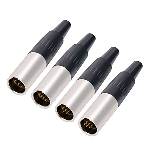 Conector XLR de 4 pines con transmisión sin interferencias para micrófono mini de soldar 5