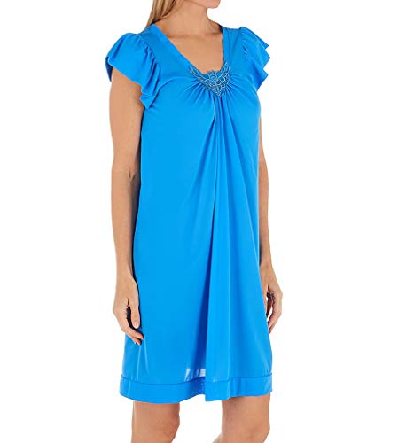 Shadowline Women's 38 Inch Cap Sleeve Nightgown 36510 L Sapphire