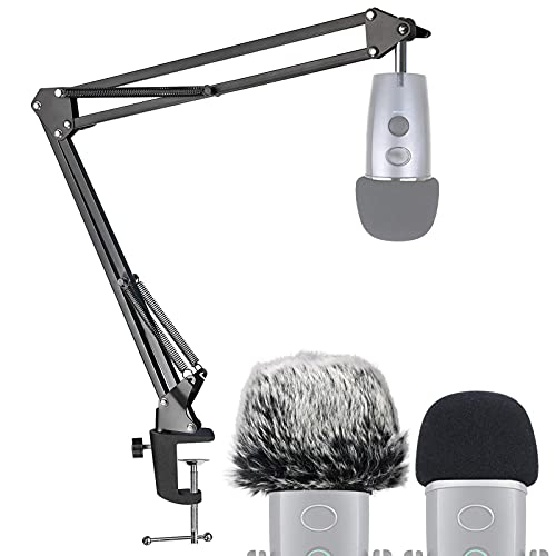 Sunmon Nano Mic Stand With Foam Windscreen And Furry Cover For Blue Yeti Nano Microphone #TOP26