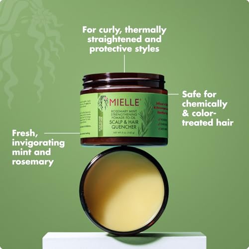 Mielle Organics Rosemary & Mint Pomade-to-Oil Hair & Scalp Treatment 5oz — view 4