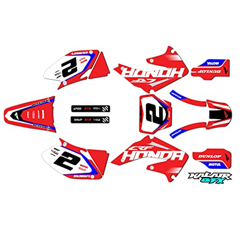 Graphics kit for Honda CRF450R (2002-2004) Flight Series Red 21 Mil-Dirt pit bike motorcycle stickers,dirtbike racing decal automotive motocross accessories no plastics