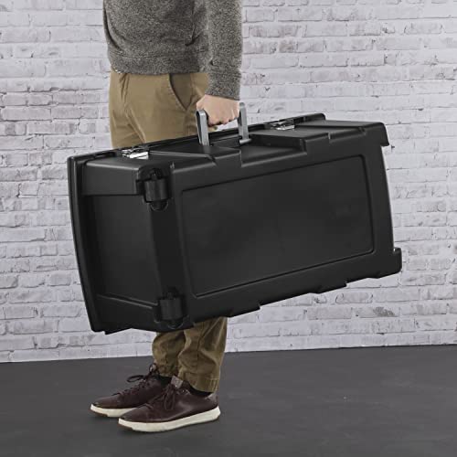 Sterilite 18429001 Footlocker, Black W/ Titanium Handle & Galvanized Steel Latches, 1-Pack #TOP3