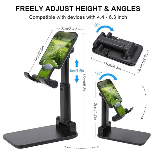 Support de téléphone de bureau pliable motif herbe verte réglable - 2