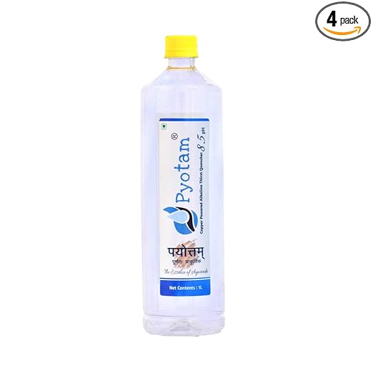 Pyotam Copper Powered Alkaline Thirst Quencher pH 8.5 1 Litre | Box of 4