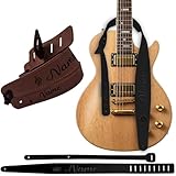 Sastridft Correa de cuero personalizada para guitarra, nombre grabado personalizado, correa ajustable para bajo, guitarra acústica eléctrica, correa de cuero de microfibra, regalos para amantes de la