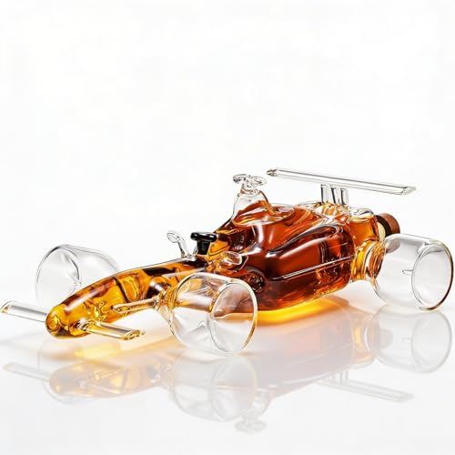 F1 Racecar Whiskey Decanter - 8.12OZ - Scotch, Bourbon, Liquor Decanter for Car Lovers, Formula 1 One, Racing Enthusiasts - Unique Whisky Car Bottle, Gift for Men, Barware Decor, Novelty for Home Bar