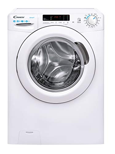 Smart CS34 1262DE/2-S Waschmaschine, 6 kg, 1200 U/min, 34 cm tief, einfaches Bügeln, 5 Schnellprogramme, 56 dba, Energieklasse A+++, Weiß