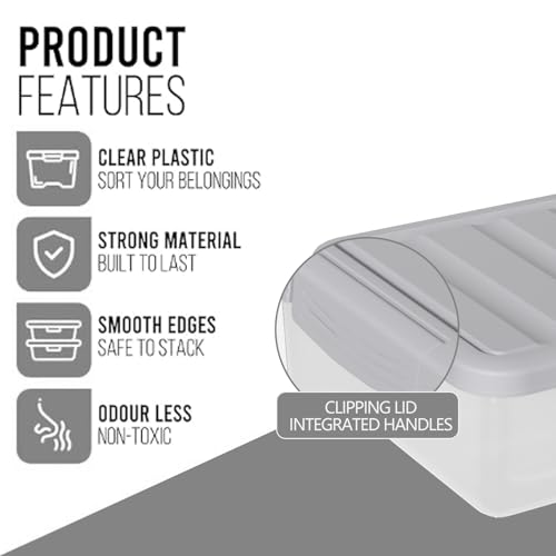 Rangement plastique 12L empilable pour optimiser l'espace de la maison - 4
