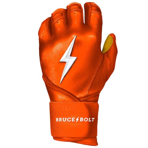 Guantes de bateo con puño largo y ajuste seguro para béisbol 6