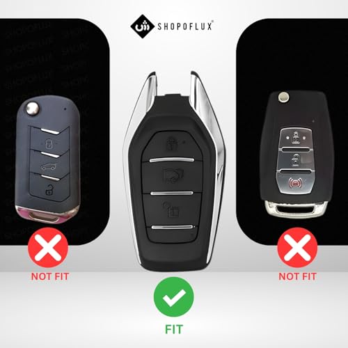 Image of SHOPOFLUX Metal Key Cover Compatible with Mahindra XUV 500 Smart Key | Accessories