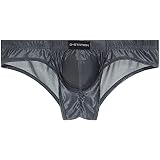 [ジーステーション] ボクサーパンツ メンズ XL グレー HIP FIT!! シルキーサテン調 光沢ショートボクサー 滑らか ローライズ