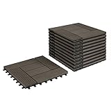 fliesen 30x30 beige Langlebiges Material: Die Balkonfliesen besteht aus dem hochwertigen Wood Plastic Composite, 70% Holzfaser und 30% , robust und langlebig