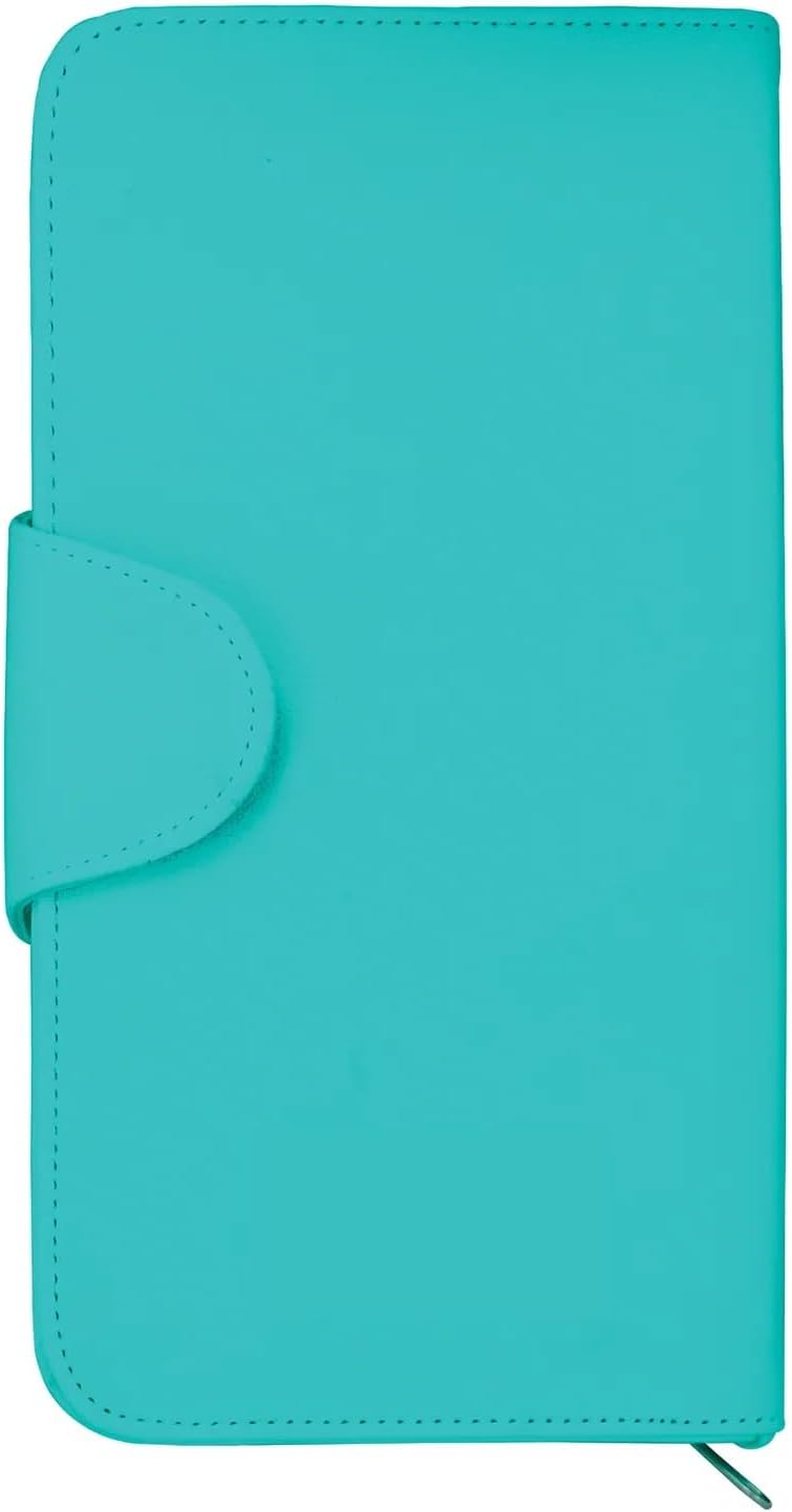 Shear Case with Zipper Groomer Barber Stylist Holds 5 Scissors Plus Combs and Smart Phone (Turquoise)