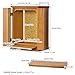 JINGSHIQIAOPL Wooden Buddhist Altar, Meditation Table Altar with Retractable Tray, Gold Backdrop Worship Shrine for Guanyin Buddha Statues, Butsudan for Buddha Statue(42.5x29x55cm/16.7x11.5x22in)