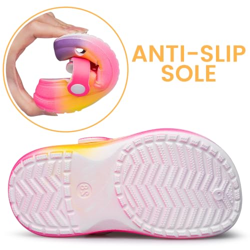 Image of vibdiv Boys Girls Clogs Kids Garden Shoes Unisex Child Cartoon Slides Sandals Beach Slipper Indoor Outdoor(Toddler /Little Kids /Big Kids)