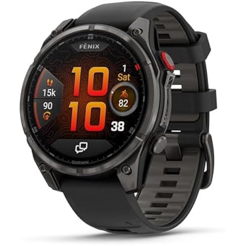 Garmin fēnix® 8 Pro, 47mm, Sapphire, DLC Titanium, Black/Pebble Gray