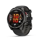 Garmin fēnix® 8 Pro, 51mm, AMOLED Display, Premium Connected Multisport GPS Smartwatch, inReach® Technology, Sapphire, Carbon Gray DLC Titanium with Black/Pebble Gray Silicone Band