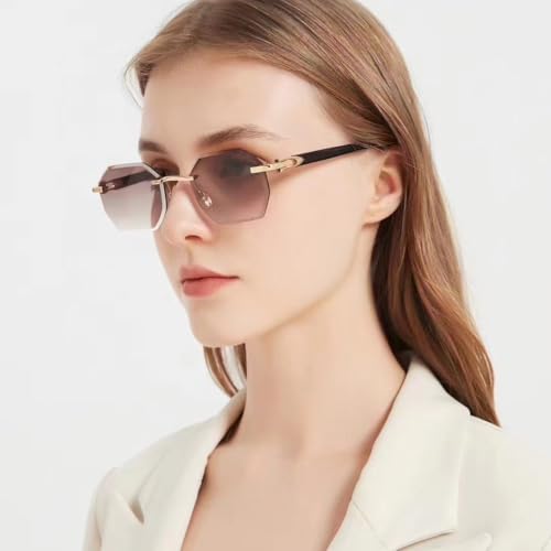 Trendy Sunglasses for Women Men Rectangular Gradient(6)2