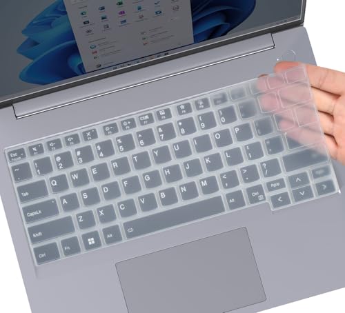 Image of Saco Laptop Keyboard Cover Silicone Protector Skin Compatible for 2025-2023 Lenovo ThinkBook 14 G6 G7 G8 G9 14-inch Laptop, ThinkBook 14 Gen 6 /7 /8 /9 Keyboard Protector Skin- Clear