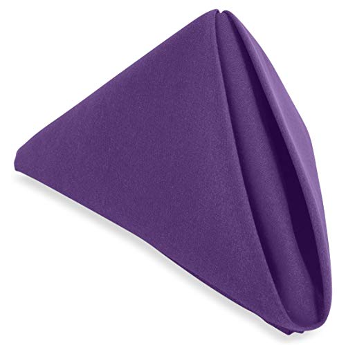 Servilletas de tela moradas, 100 piezas de 20 pulgadas cuadradas miniatura 1