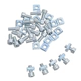 Hoement 50pcs M5 Slotted T-Slot Nuts Metal Sliding Block Kit for Woodworking, Industrial Machine Tools, Bike Axle Track Accessories, Metric Hardware Fasteners