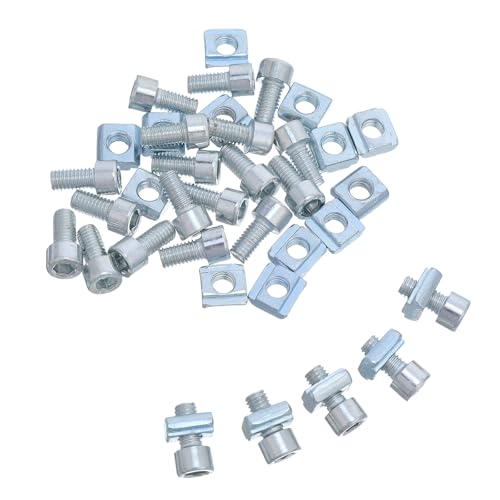 Hoement 50pcs M5 Slotted T-Slot Nuts Metal Sliding Block Kit for Woodworking, Industrial Machine Tools, Bike Axle Track Accessories, Metric Hardware Fasteners