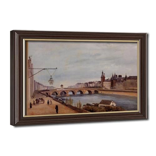 Toile Vue du Pont au Change Corot pour créer un décor de bureau élégant et inspirant