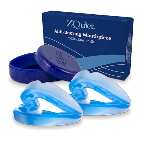 ZQuiet Anti-Snoring Starter Pack with 2 Mouthpieces, Complimentary Storage Case – FDA-Cleared Snore Stopper for Men & Women, Adjustable Comfort, BPA-Free, Non-Invasive, Sleep Aid for Snoring