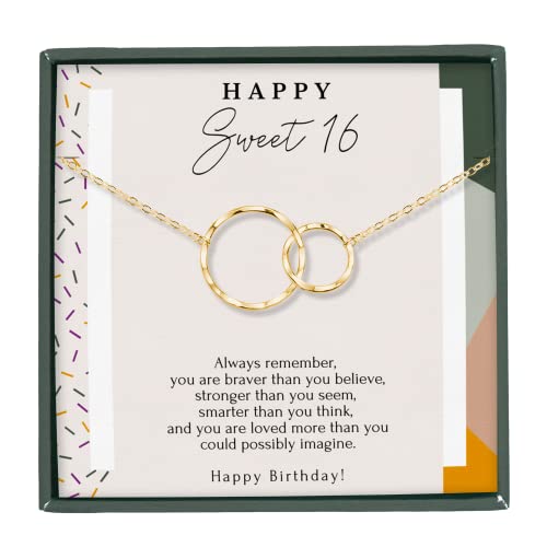 HOPE LOVE SHINE 16th Birthday Gift for women - 16th Birthday Necklace, Jewelry 16+2