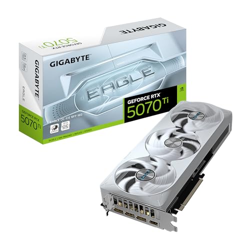 Gigabyte GeForce RTX 5070 Ti Eagle OC Ice SFF 16G Grafikkarte - 16GB GDDR7, 256 Bit, PCI-E 5.0, 2542 MHz Core Clock, 3 x DP 2.1a, 1 x HDMI 2.1b, NVIDIA DLSS 4, GV-N507TEAGLEOC ICE-16GD