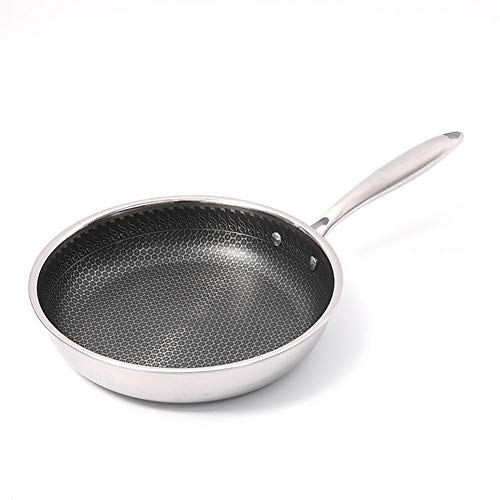 PURRL Sartén de acero inoxidable 304, sartén antiadherente de 3 capas para huevos, bistec, cocina de inducción de Gas Universal, herramientas de cocina little surprise