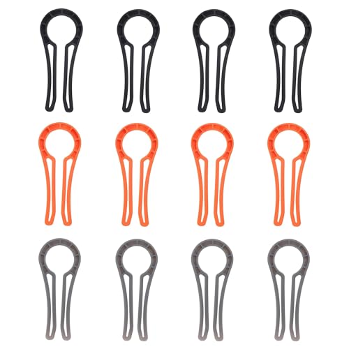 CHENNAN 12 Pezzi Serrature per Manopole per Fornelli a Gas, Coperture per Manopole per Fornelli in Plastica a Prova di Bambino, Per Evitare Che Bambini E Animali Domestici Accendano Il Fornello (A)