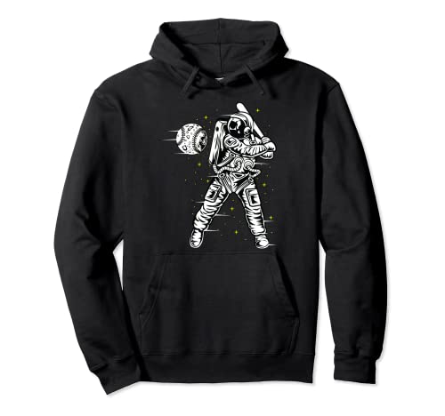 Vintage Retro Baseball Astronaut Boys Men's Space Baseball Sudadera con Capucha