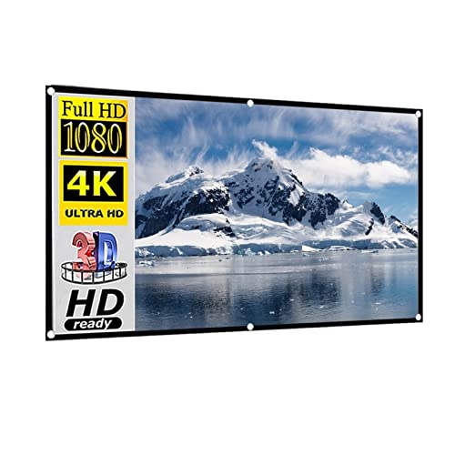 Projector 16:10 Anti Light Curtain 92 Inches with Black Border and Hole Portable 3D HD Projection Screen Gaming, Office