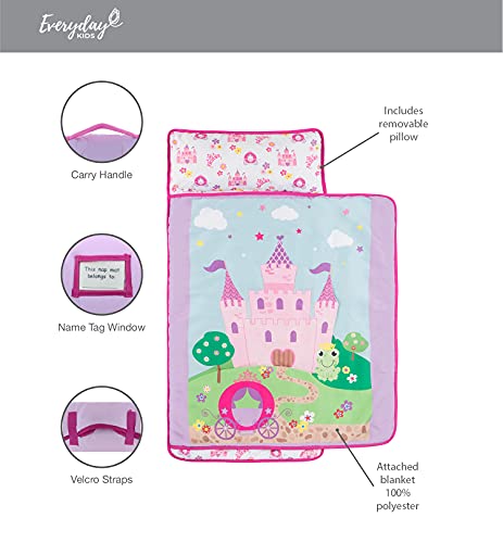 Everyday Kids 2000 Toddler Nap Mat With Removable Pillow -Princess Storyland- Carry Handle thumb #3