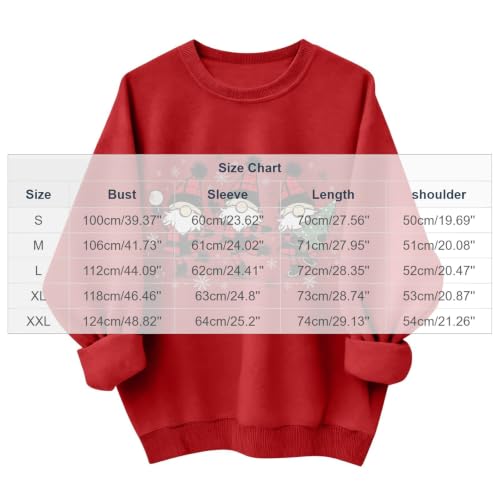 Christmas Sweatshirts for Women Funny Crewneck Santa Oversized Pullover - image 3