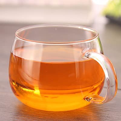 Image of KiKiluxxa 400ml Borosilicate Glass Mug for Tea & Coffee, Pack of 1