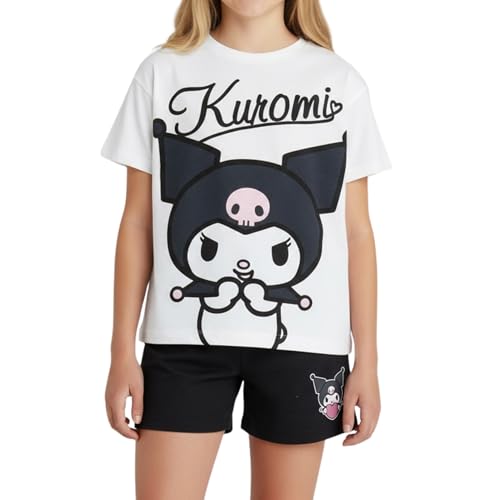 Ensemble T-shirt et Short Hello Kitty Kuromi pour Fille de 4 à 10 Ans