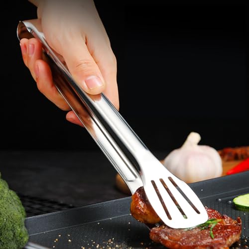 CANGCANG 8 Pack Serving Tongs Buffet, 7 Inch Kitchen Stainless Steel Salad Tongs Frying Versatile Kitchen Utensils for Buffets, BBQs, and Parties Wedding Bar - Image 5
