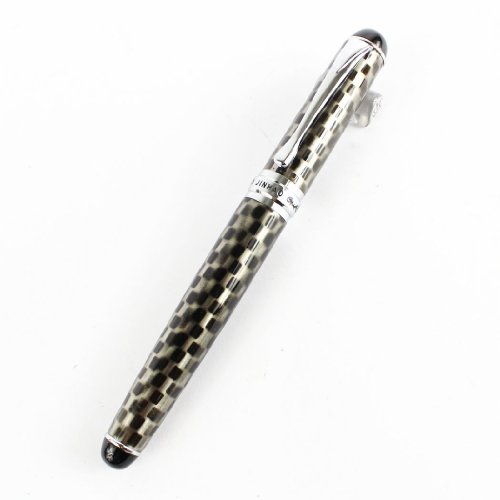 Jinhao Luxury 750 Fountain Pen With Black And Silver Lattice Shape #TOP19