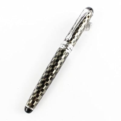 Jinhao Luxury 750 fountain pen with black and silver lattice shape