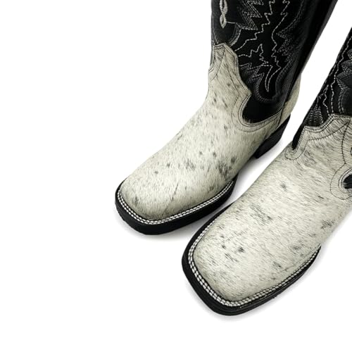 Men’s Leather Cow Hair Western Cowboy Boots4