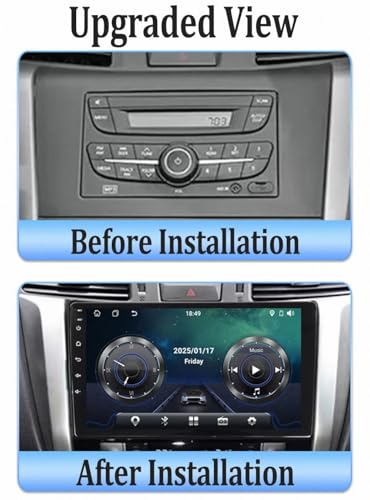 Pantalla de coche con Carplay y Android Auto para Nissan Navara Frontier 2014-2021 2