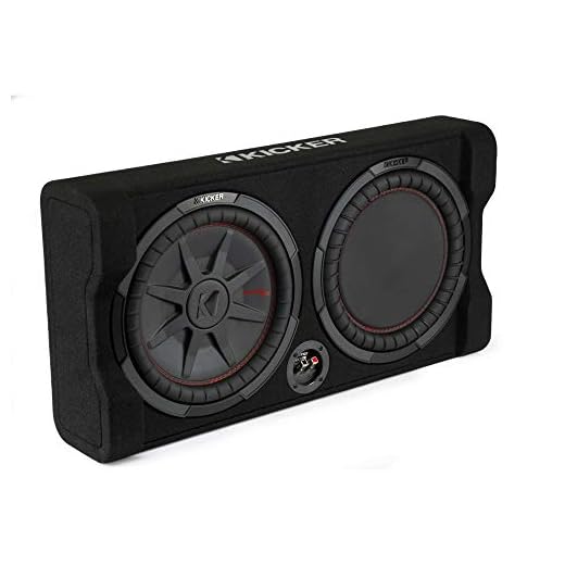 KICKER TRTP 12-inch (30cm) Thin Down Firing Subwoofer and Passive Radiator Enclosure, 2-Ohm, RoHS Compliant