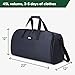 Halfday Convertible 2-in-1 Garment Duffel Weekender Bag 45L | Wrinkle-Free Travel, Hanging Suit Compartment, Shoe Pockets, Trolley Sleeve. Durable & Water-Resistant Carry-On, Marine