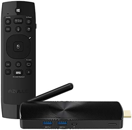 Azulle Access3 Fanless Mini PC Stick 4GB/64GB with Lynk Remote - Business & Home Portable Computer Wifi, Bluetooth, Windows 10 Pro & Ethernet