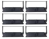Sam4s ER-5115II Ribbon, Ribbon, Ink, Cartridge, Compatible with TEC MA-1350, MA-1530, MA-1535, ERC-32, ERC32, Epson M820, TM-935, TM-U150, TM-U420, TM-U675, TM-H6000, TM-H6000II (Purple) (6 Pack)